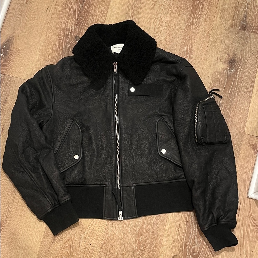 Public School Black Bomber Jacket